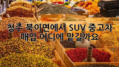 청주 북이면에서 SUV 중고차 매입, 어디에 맡길까요?